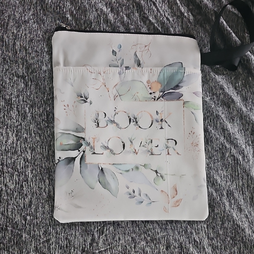 Floral Book Lover  Book Sleeve Pouch